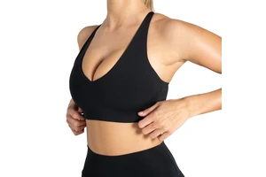 Women's Plus Size Deep V Neck Adjustable Strap Sports Bra Push Yoga Gym Running Fitness Top Breathable Nylon Spandex Activewear