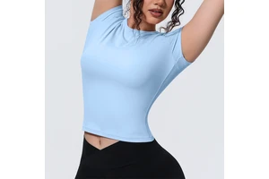 Breathable Spandex Nylon Blend Stretch Yoga Top