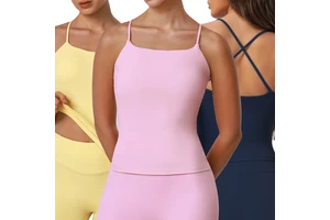 Women's Plus Size Seamless Slimming Yoga Tank Top with SMART FABRIC-Breathable Quick Dry Four-Way Stretch for Dance & Fitness