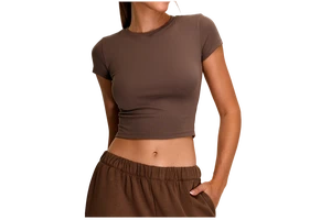 2025 Women's Yoga Crop Top Quick Dry Compression Short Sleeve Tee High Stretch Fitness Top for Yoga, Running & Gym