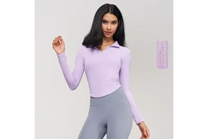 Gale Active Sweden: Longline Sports Bra Built on Polyester/Spandex Tricot Knit