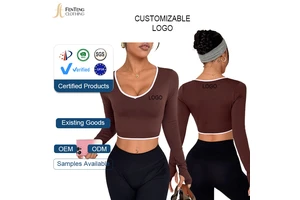 Under Lulu Custom New Women's Slim-fit Long Sleeve Round Neck Yoga Top with Quick Dry Spandex/Nylon Pattern for Outdoor Sports