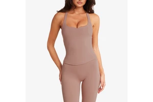 Mapleridge Netherlands: Longline Sports Bra Built on Cotton/Spandex Spacer Knit
