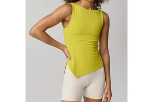 Custom Logo Women's Slim Fit Yoga Tank Top High Elastic Sports Padded Top Sleeveless Vest for Running Gym Daily Athleisure