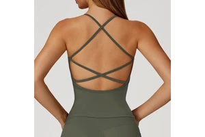 Comfortable and Stylish Yoga Wear Casual Cross-Back Top Quick-Dry Breathable Fitness Outdoor Running Sports Vest