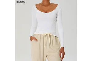 TRIP SIX New Design Solid Nude-feeling Skin-friendly Breathable Quick Dry Spandex/Nylon Fitness Yoga Wear Tight Slimming Top