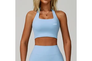 New Style Women's Solid Halter Neck Backless Lightweight Tight Quick Dry Breathable Sports Yoga Tank Top