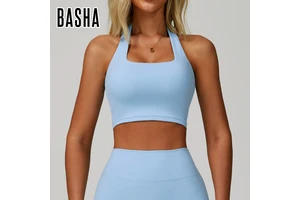 BASHAsports Neckband Sports Bras Running Quick Drying Nude Fitness Bras Shock Absorbing Yoga Vests For Women