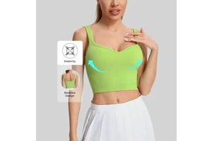 Women's Quick-Drying Breathable Sports Yoga Tank Top Casual Running Bottom with Seamless Hundred Back Fitness Camisole