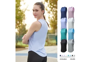 Custom Sleeveless Sport Vest for Women Singlet Yoga Tennis Running Quick-drying Athletic Tank Top for Marathon Track & Field