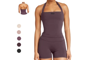 2025 Quick Dry Naked Feeling Halter Crop Sportswear Fitness Running Tank Top Yoga tank Top