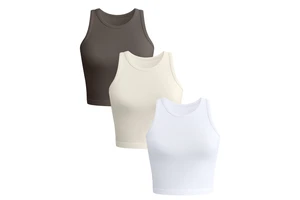 Custom Simple Round Neck Yoga Wear Woman Seamless Gym Clothing Sexy Active Wear Crop Top