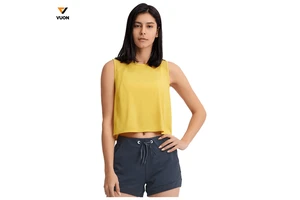 Luxury Women's Breathable Waterproof Eco-Friendly Quick Dry Sleeveless Yoga Tank Top Print Casual Athletic Crop Built-In Cross