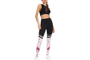 Leopard Print Yoga Leggings Women Private Label Supplier Polyester Spandex 160 GSM Breathable Quick Dry Four-Way Stretch