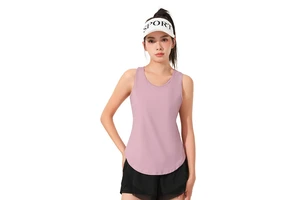 Lightweight Breathable Mesh Hollow-out Beauty Back Yoga Vest with Front Logo Naked Yoga Clothing Women's Sports Vest