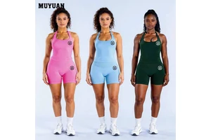 Women's Breathable Seamless Yoga Workout Tank Tops Sleeveless Nylon Spandex Athletic Solid Pattern
