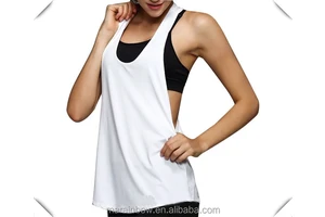 Womens Basic Loose Low V Neck Racerback Sport Tank Top Yoga Top Deep Cut Running Top Plain Workout Tank