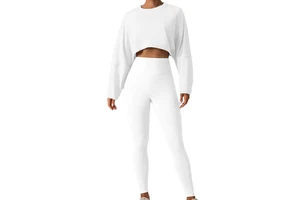 Wholesales High Quality O-neck Soft Long-sleeve Crop Tops Quick-dry Breath Workout Gym T-shirts