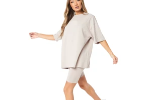 Women's Plus Size Summer Set Loose Short-sleeved T-shirt With Shorts Crew Neck Spandex Cotton Casual Shorts Printed Sets