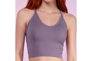 Custom Seamless Ribbed Breathable Quick Dry Tank Top Women High for V Neck Yoga Crop Top Gym Wear Fitness Activewear