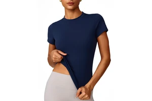 Sexy Quickly Dry Sports Cropped Top for Women Longline Tank Top Custom Logo Workout Strappy Vest with Built in Bra