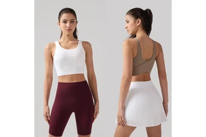 Cross Back Sports Bra High Elastic Shock Absorption Fitness Lightweight Breathable Quick Dry Yoga Tank Top With Cups Plus Size