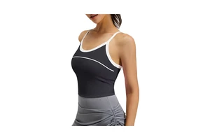 New Line-Fit Sports Vest with Integrated Cups, Beautiful Back, Shockproof, Women's Sports Yoga Top Yoga Wear