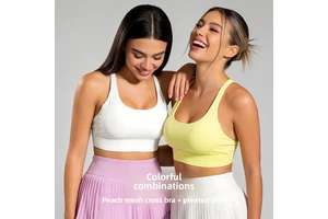 Fashion New Style Back-Cross Seamless High Support Sports Bra With Beautiful Back One-Piece Design For Women Fitness