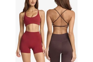 Yoga Vest for Women with Beautiful Back and Chest Pads Fitness Bra High Elasticity Quick-drying Sports Underwear Bra Set