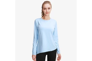 Hot Sell Women Comfortable Breathable Sportswear Yoga Gym Running Top Quick Dry Stretchy Long Sleeve Top