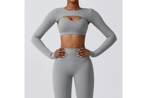 Wholesale Breathable Plus Size Yoga Workout Tops for Women-Seamless Sportswear with Front Logo