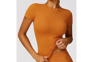 Ladies Sexy Crop Top Yoga Gym Top Quick-Drying Breathable Customizable for Summer and Winter Running