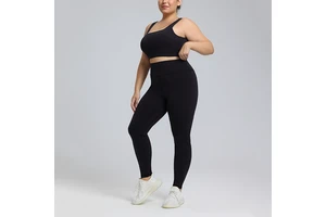 Women Plus Size High Waist Yoga Leggings Peach Hip Fitness Pants Slimming Effect Casual Four-Way Stretch Quick Dry