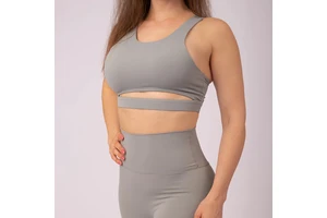 Activewear Yoga Outfit Hollow Out Fitness TOP Soft Nylon Spandex High Impact Neck U Back Compression Running Yoga Sports Bra