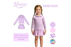 Weiwei High-Quality Nylon Spandex Girls Sports Activewear Set Custom High-End Yoga Naked Feel With Pockets For School PE Wear