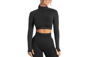 High Quality Fitness Crop Top Breathable Yoga Gym Tops with High Elasticity Short Length Sports Top with Front Logo