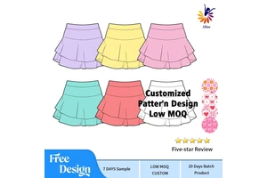 Girls Yoga Set High Stretch Crop Tank Top Double Layer Skirt Built In Shorts Custom Logo OEM ODM Premium