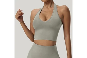 High Quality Latest Design Wholesale Women's Yoga Top Tank Custom Front Breathable Lightweight Eco-Friendly Polyester Spandex