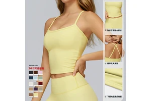 Women Brushed Yoga Tank Top Quick Dry Slim Fit Backless Workout Vest Winter Running Fitness Gym Activewear Layering Top