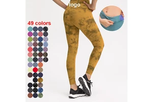 Custom Solid Full Length High Waist Align Soft Breathable Quick Dry Plus Size Workout Leggings Women Yoga Pants Pocket Seamless