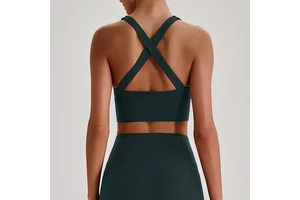 Custom Logo Women Seamless Yoga Tank Top Padded Sports Bra Breathable Quick Dry Gym Workout Activewear 4158