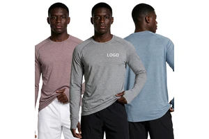 Professional Seamless Jersey Fitted Yoga Quick-Dry Stretch Long Sleeve for Gym Training Running Men's T-shirts