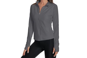 Custom Quick Dry Good Quality Fitness Active Jackets With Zipper Running Workout Women Activewear Yoga Sport Long Sleeve Gym Top