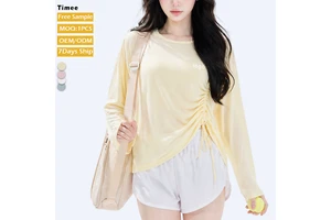 Core-Spun Cotton-Feel Polyester Moisture-Wicking Brushed Fleece Knit 310 GSM for Sports Bras