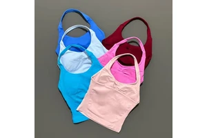 Wholesale Women Impact Halter Top Push-Up Seamless Halter Neck Top Sleeveless Vest Outdoor Fitness Gym Yoga Tank Top with Padded