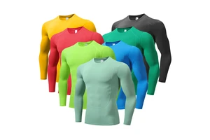 Quick-drying Long-sleeved Tights Basketball Bottoming Shirt Men's Running Fitness Clothes Sports Top T Shirts