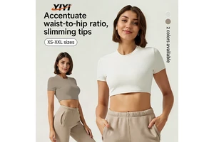 New Breathable Solid Slimming Navel-Baring Short Crop Top Shock-Proof Yoga Fitness Women's Sports Vest Spandex/Nylon