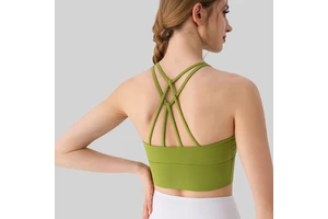 Women's Cross Back Seamless Yoga Top Breathable Fitness Tank for Running & Gym Elastic Casual & Sexy Design