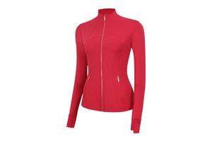 Original Define Original Label Gold Zipper Breathable for Yoga Fitness Jacket Stand Collar Long Sleeve Running Sports