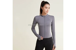 Factory Direct Sales Low Price High Quality Customized Women's Fitness Sports Wear Long Sleeve Jacket Tight Running Yoga Top